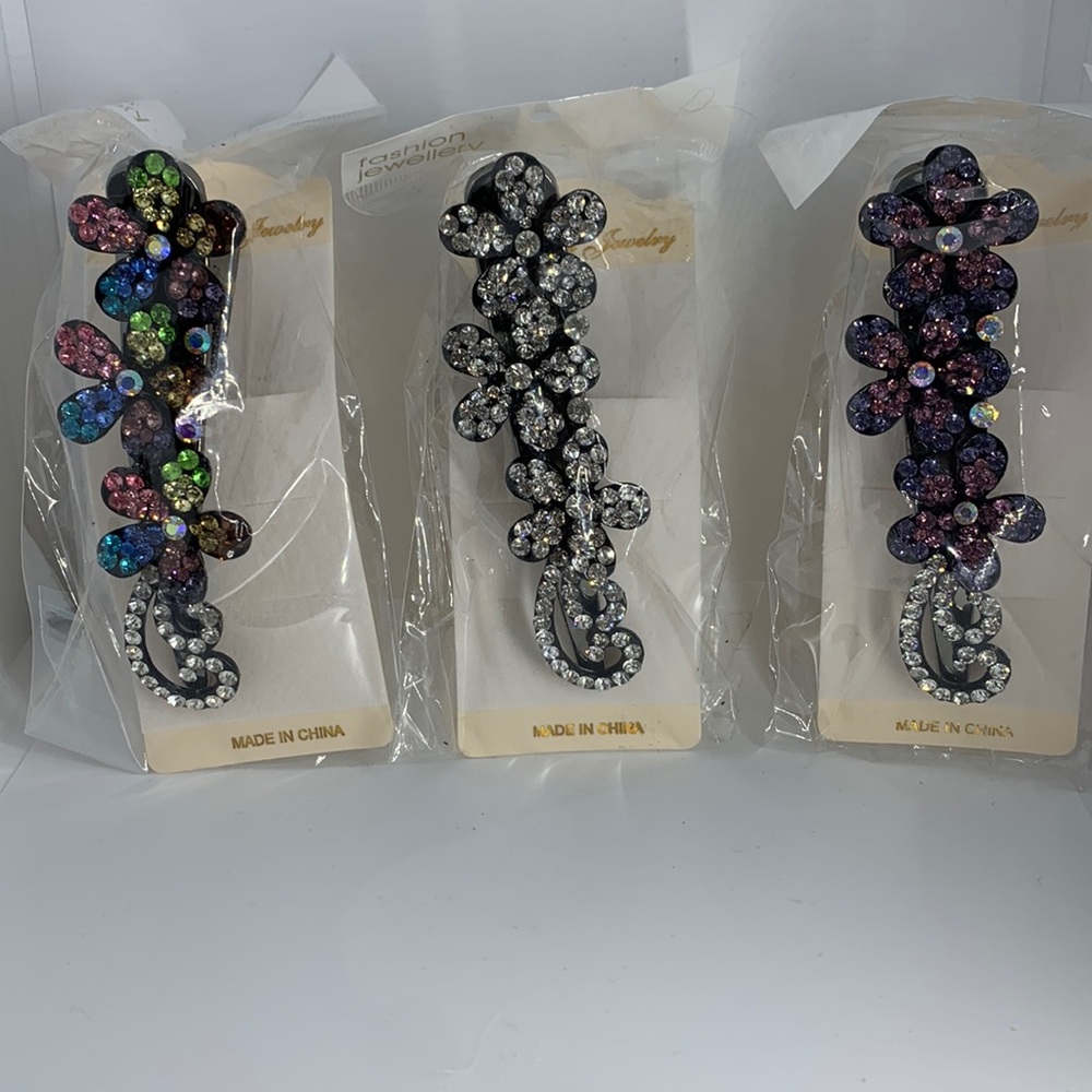 Large Fashion Jewelry Hair Clips 3/$10